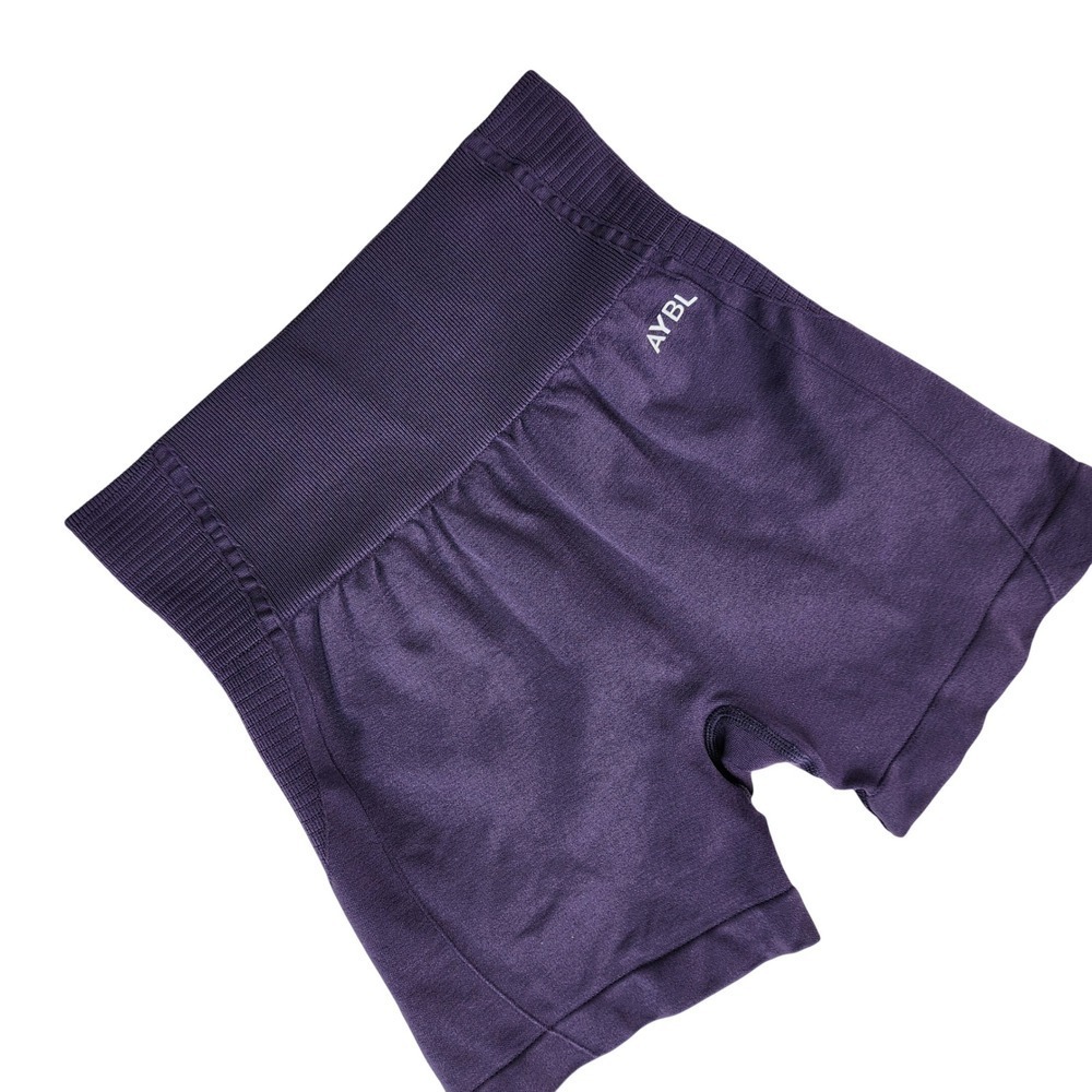 AYBL Seamless Training Shorts Womens Small Purple High Waisted Athletic Knit